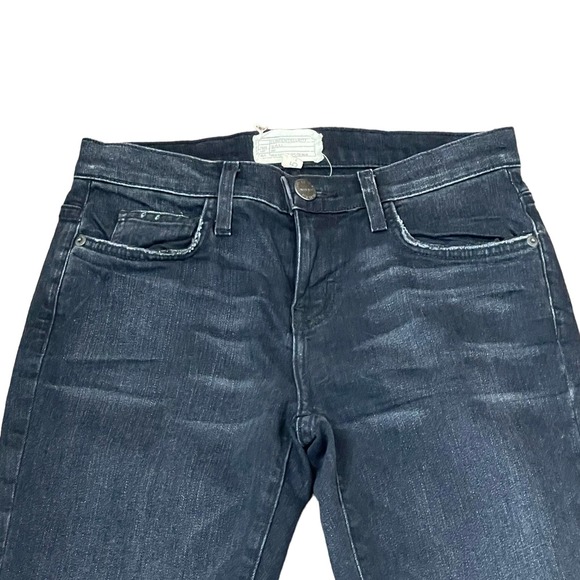 Current/Elliott The Stiletto Jeans Size 25-0 Skinny Crop Black‎ Stretch 27X27 - Picture 2 of 8